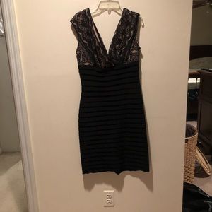 Adrianna Papell black cocktail dress